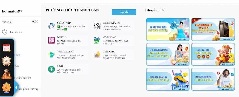 Điều kiện nạp tiền Jun88